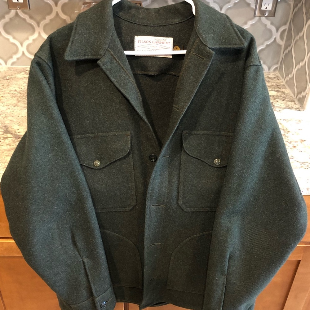 Vintage Filson XL 4 pocket wool jacket - Forest Green